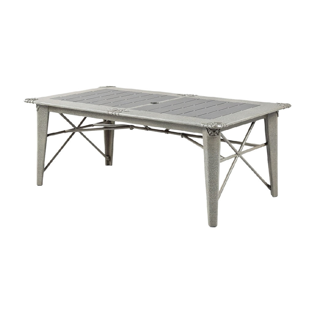 **Stół ogrodowy z aluminiowym stelażem i wysuwaną powierzchnią**